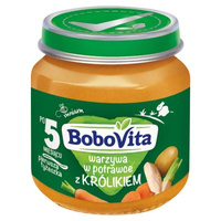 Obiadek dla dziecka BoboVita Warzywa w potrawce z królikiem obiadek po 5 miesiącu 125g